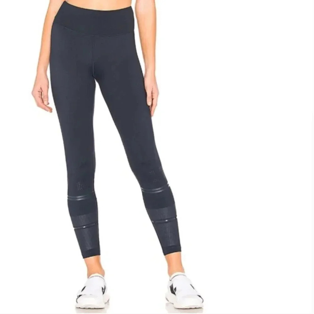 Lilybod Zahlee Running Leggings Black 3/4 Length Women's Size XS Gym Work Out